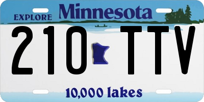 MN license plate 210TTV