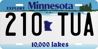 MN license plate 210TUA