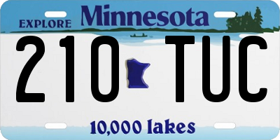 MN license plate 210TUC