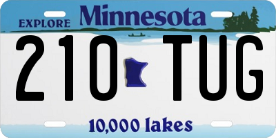 MN license plate 210TUG