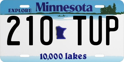 MN license plate 210TUP