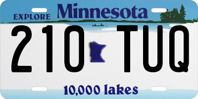 MN license plate 210TUQ