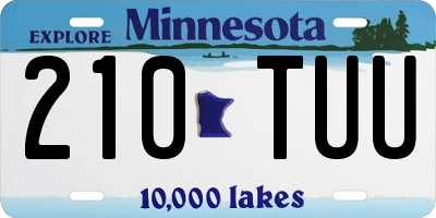 MN license plate 210TUU