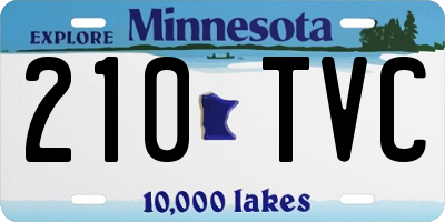 MN license plate 210TVC