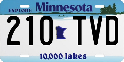 MN license plate 210TVD