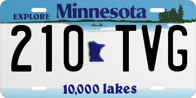 MN license plate 210TVG