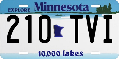 MN license plate 210TVI