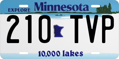 MN license plate 210TVP