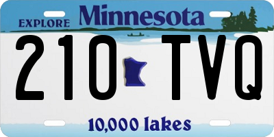 MN license plate 210TVQ
