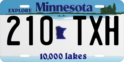MN license plate 210TXH