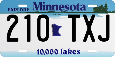 MN license plate 210TXJ
