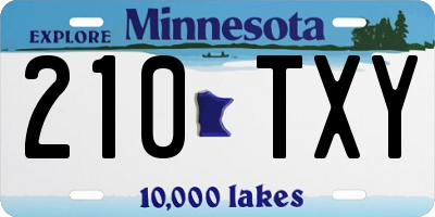 MN license plate 210TXY