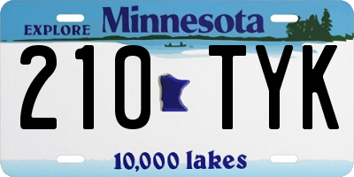 MN license plate 210TYK