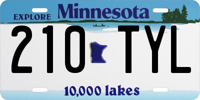 MN license plate 210TYL