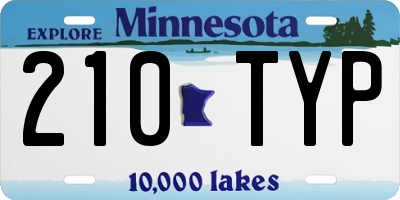 MN license plate 210TYP