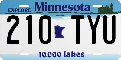 MN license plate 210TYU