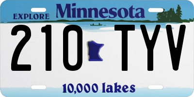 MN license plate 210TYV