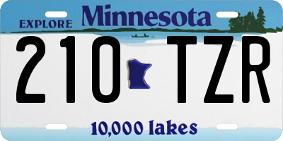 MN license plate 210TZR