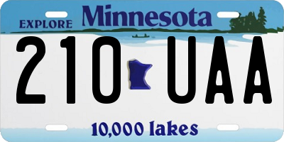 MN license plate 210UAA