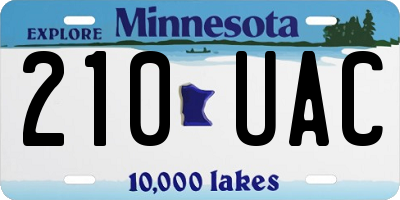 MN license plate 210UAC