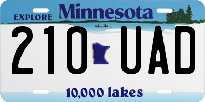 MN license plate 210UAD