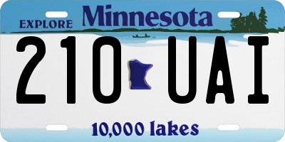 MN license plate 210UAI