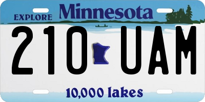 MN license plate 210UAM