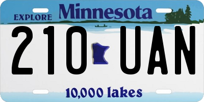 MN license plate 210UAN