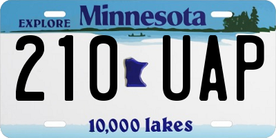 MN license plate 210UAP