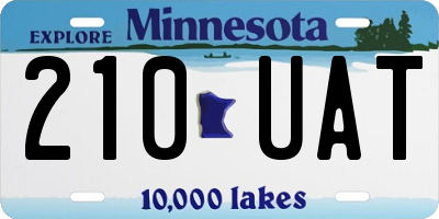 MN license plate 210UAT