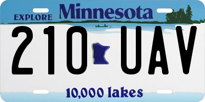 MN license plate 210UAV