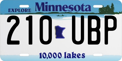 MN license plate 210UBP