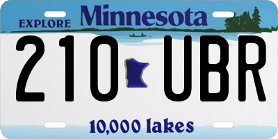 MN license plate 210UBR