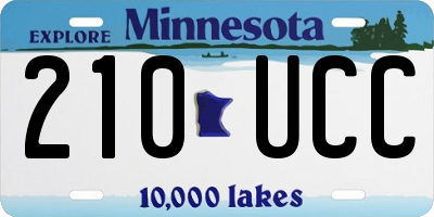 MN license plate 210UCC