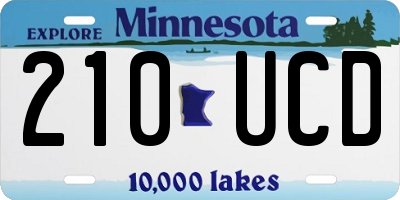 MN license plate 210UCD