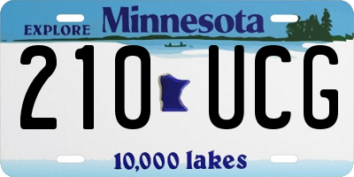 MN license plate 210UCG