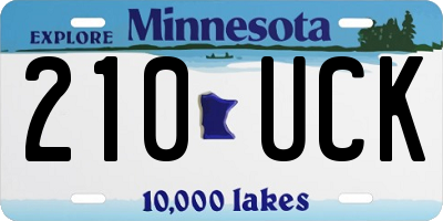 MN license plate 210UCK