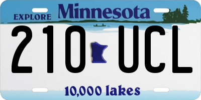 MN license plate 210UCL
