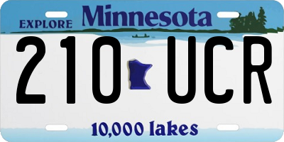 MN license plate 210UCR