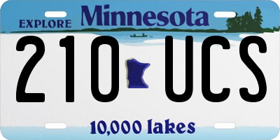 MN license plate 210UCS