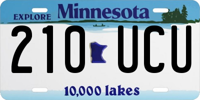 MN license plate 210UCU