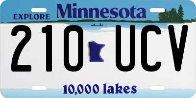 MN license plate 210UCV