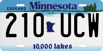MN license plate 210UCW