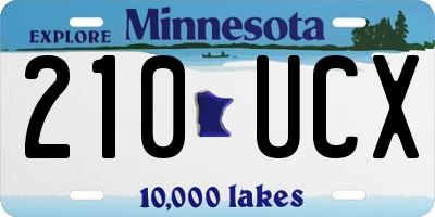 MN license plate 210UCX