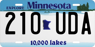 MN license plate 210UDA