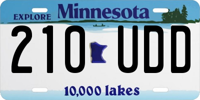MN license plate 210UDD