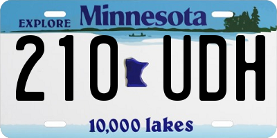 MN license plate 210UDH
