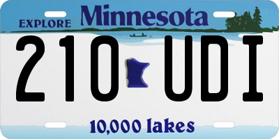 MN license plate 210UDI