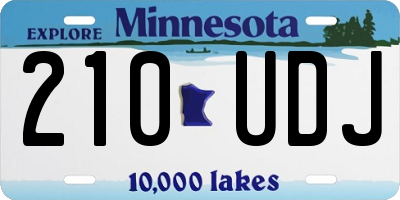 MN license plate 210UDJ