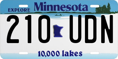 MN license plate 210UDN